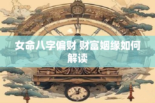 女命八字偏财 财富姻缘如何解读