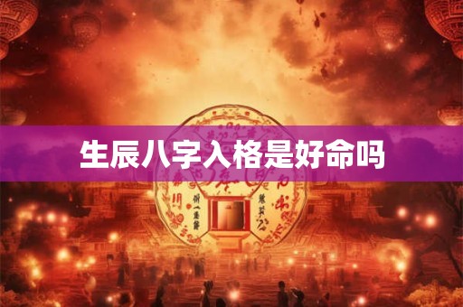 生辰八字入格是好命吗