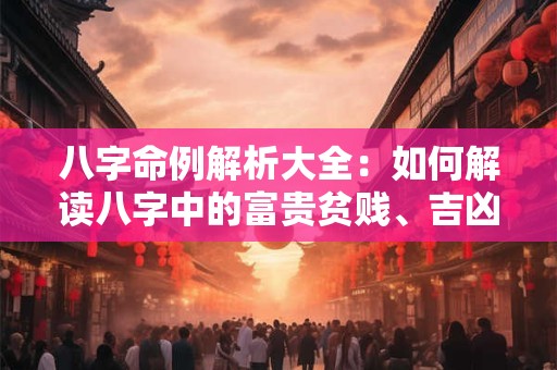 八字命例解析大全：如何解读八字中的富贵贫贱、吉凶祸福