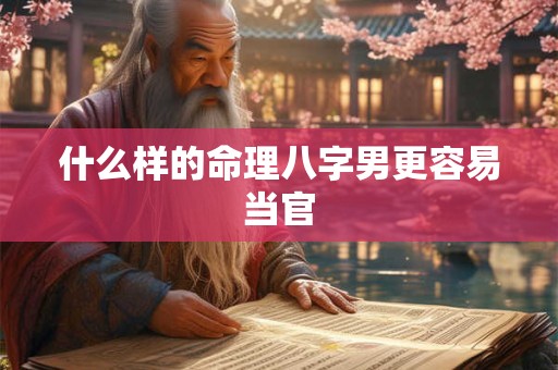 什么样的命理八字男更容易当官