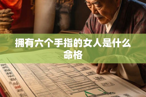 拥有六个手指的女人是什么命格