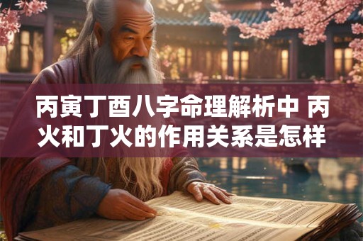丙寅丁酉八字命理解析中 丙火和丁火的作用关系是怎样的