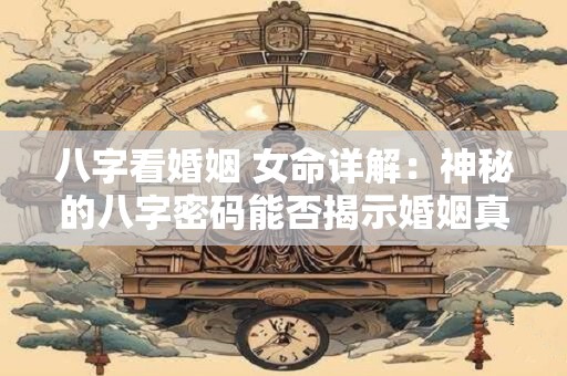 八字看婚姻 女命详解：神秘的八字密码能否揭示婚姻真相