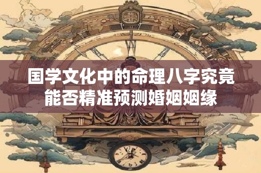 国学文化中的命理八字究竟能否精准预测婚姻姻缘