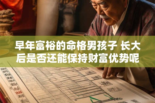 早年富裕的命格男孩子 长大后是否还能保持财富优势呢