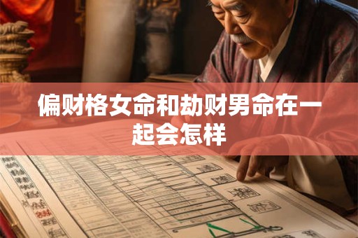 偏财格女命和劫财男命在一起会怎样