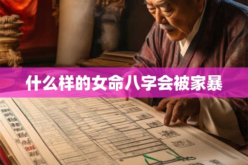 什么样的女命八字会被家暴