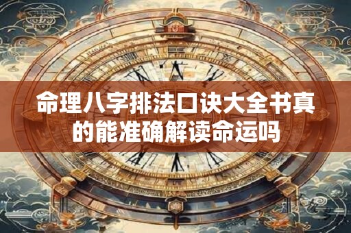 命理八字排法口诀大全书真的能准确解读命运吗 命理八字排法口诀大全书真的能准确解读命运吗