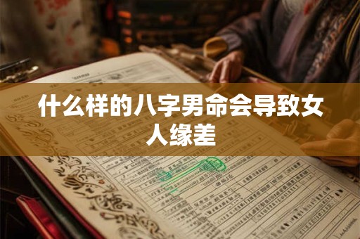 什么样的八字男命会导致女人缘差 什么样的八字男命会导致女人缘差