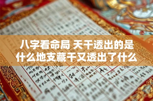 八字看命局 天干透出的是什么地支藏干又透出了什么