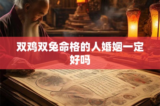 双鸡双兔命格的人婚姻一定好吗