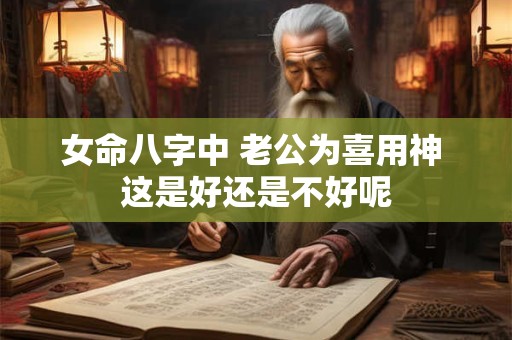 女命八字中 老公为喜用神 这是好还是不好呢