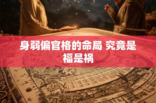 身弱偏官格的命局 究竟是福是祸