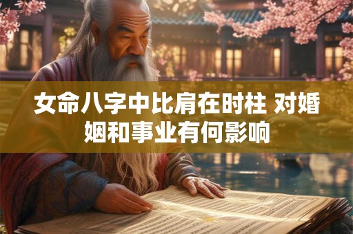 女命八字中比肩在时柱 对婚姻和事业有何影响