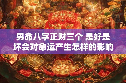 男命八字正财三个 是好是坏会对命运产生怎样的影响