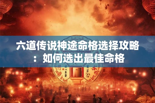 六道传说神途命格选择攻略：如何选出最佳命格