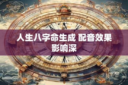 人生八字命生成 配音效果影响深