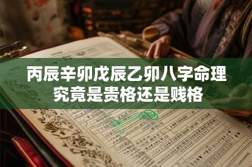 丙辰辛卯戊辰乙卯八字命理 究竟是贵格还是贱格