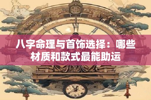 八字命理与首饰选择：哪些材质和款式最能助运