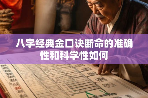 八字经典金口诀断命的准确性和科学性如何