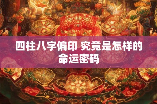 四柱八字偏印 究竟是怎样的命运密码