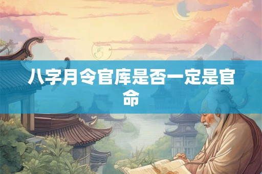 八字月令官库是否一定是官命