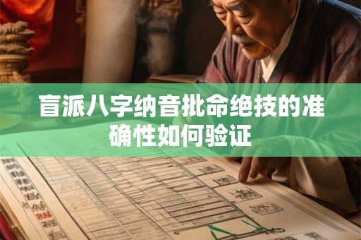 盲派八字纳音批命绝技的准确性如何验证