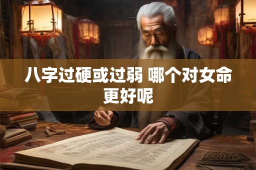 八字过硬或过弱 哪个对女命更好呢