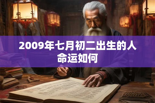 2009年七月初二出生的人命运如何 2009年七月初二出生的人命运如何