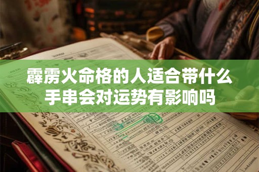霹雳火命格的人适合带什么手串会对运势有影响吗