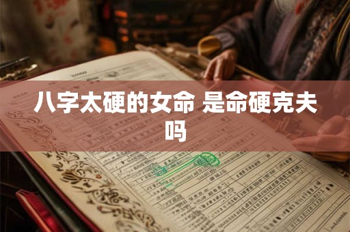 八字太硬的女命 是命硬克夫吗