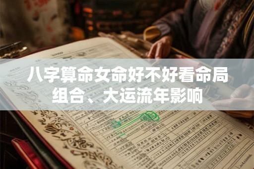 八字算命女命好不好看命局组合、大运流年影响