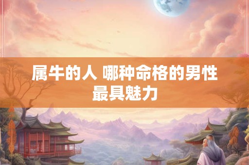 属牛的人 哪种命格的男性最具魅力