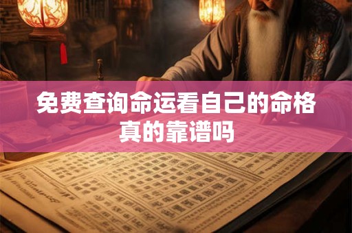 免费查询命运看自己的命格真的靠谱吗 免费查询命运看自己的命格真的靠谱吗