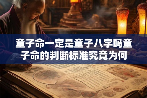 童子命一定是童子八字吗童子命的判断标准究竟为何