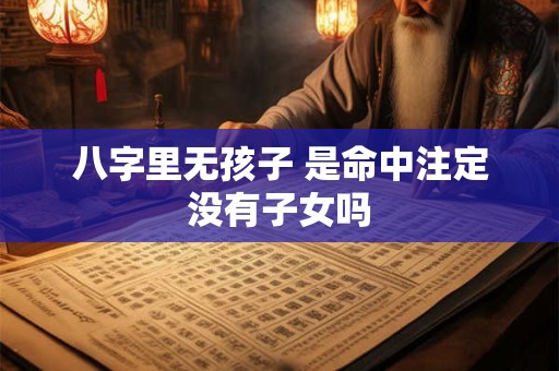 八字里无孩子 是命中注定没有子女吗