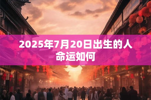 2025年7月20日出生的人命运如何 2025年7月20日出生的人命运如何