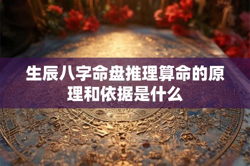 生辰八字命盘推理算命的原理和依据是什么