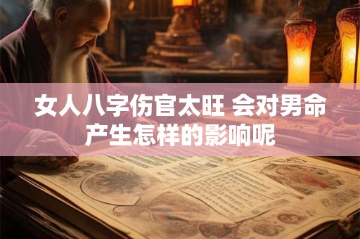 女人八字伤官太旺 会对男命产生怎样的影响呢