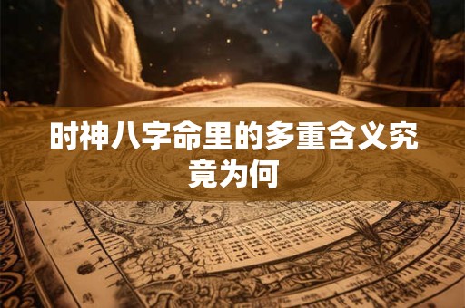 时神八字命里的多重含义究竟为何