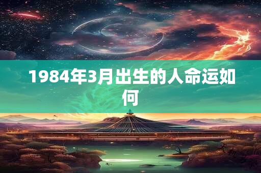 1984年3月出生的人命运如何