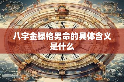 八字金禄格男命的具体含义是什么 八字金禄格男命的具体含义是什么