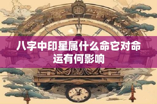 八字中印星属什么命它对命运有何影响