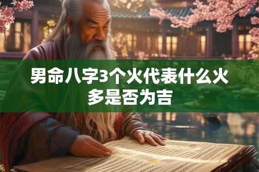 男命八字3个火代表什么火多是否为吉