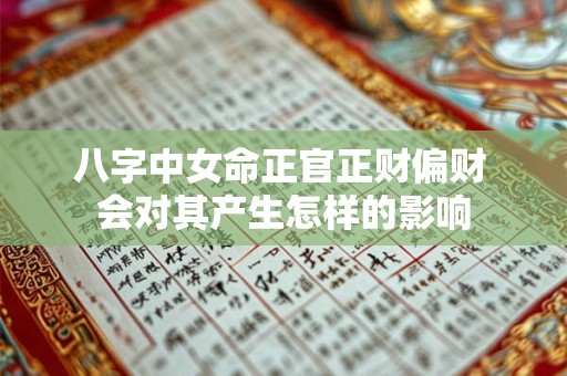 八字中女命正官正财偏财 会对其产生怎样的影响