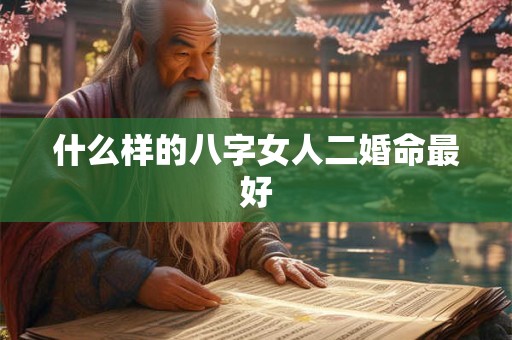 什么样的八字女人二婚命最好