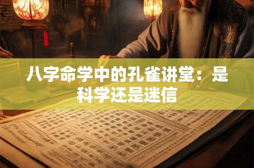 八字命学中的孔雀讲堂：是科学还是迷信