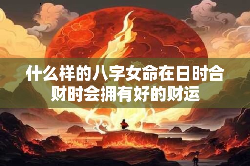 什么样的八字女命在日时合财时会拥有好的财运