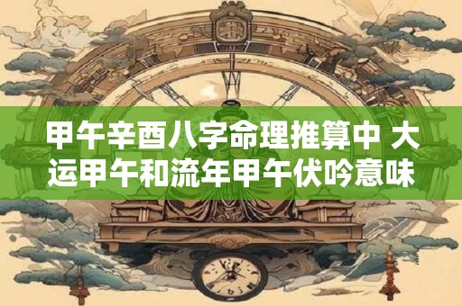 甲午辛酉八字命理推算中 大运甲午和流年甲午伏吟意味着什么