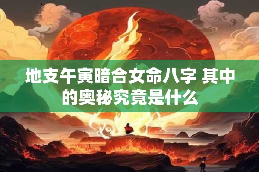 地支午寅暗合女命八字 其中的奥秘究竟是什么